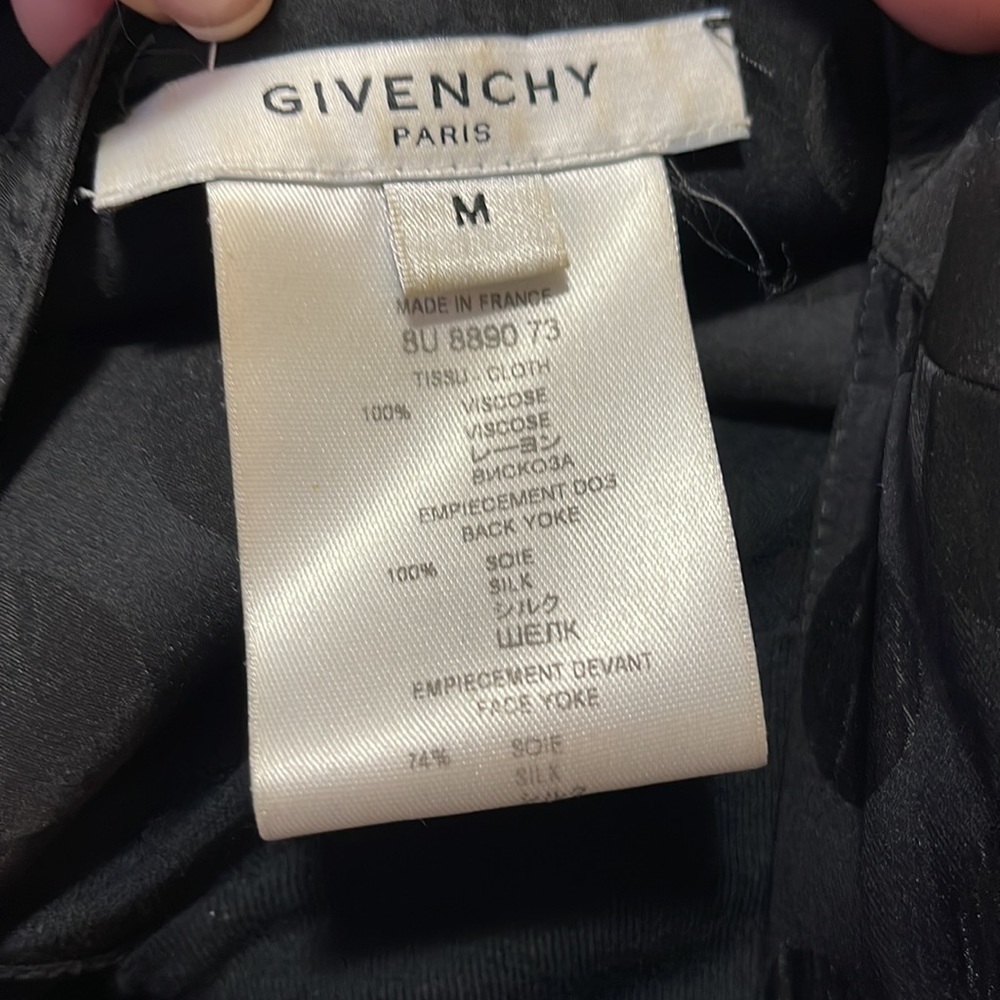 Givenchy Black Draped Jersey Grommet Blouse - Picture 12 of 14